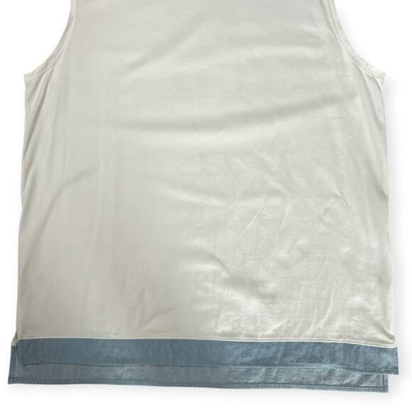 FxH NYC Chrystie Sleeveless Tee SIZE XXL White Cotton Lightweight Soft Tank Top - Picture 8 of 10
